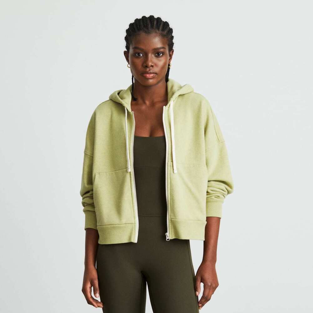 Everlane The Track Organic Cotton Hoodie Green - Size L